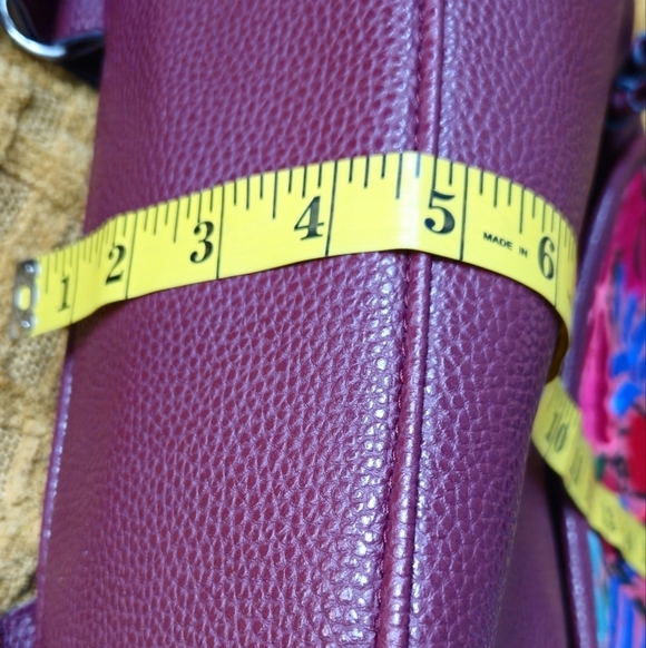 NWT-Costa Maya Burgundy Floral Embroidered Backpack main image 6